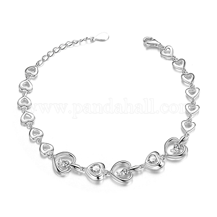 SHEGRACE Beautiful 925 Sterling Silver Link Bracelet JB288A-1
