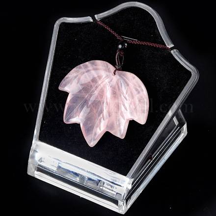 Натуральный розовый кварц подвески ожерелья PW-WG25252-01-1