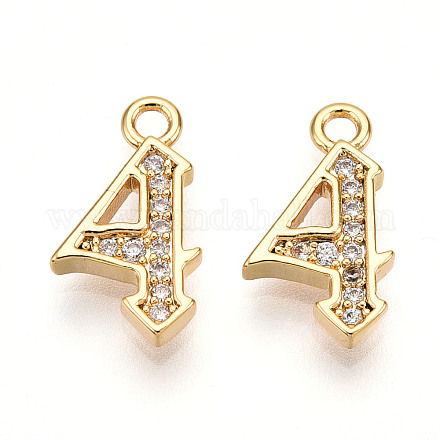 Латунные микро проложить кубического циркония подвески KK-N261-104E-G-1