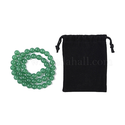 1 filo di perle di avventurina verde naturale G-YW0001-34-1