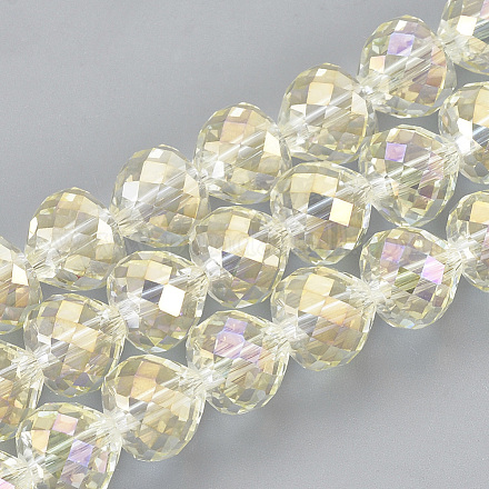 Chapelets de perles en verre électroplaqué EGLA-T010-01I-1
