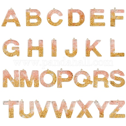 26шт 26 стиля прозрачные подвески из эпоксидной смолы CRES-YW0002-28G-1