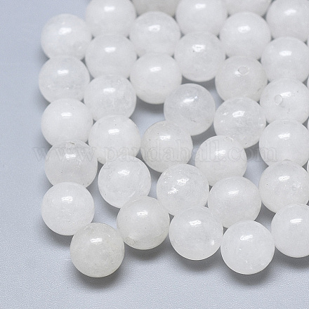 Natürliche weiße Jade Perlen G-T122-25C-10-1
