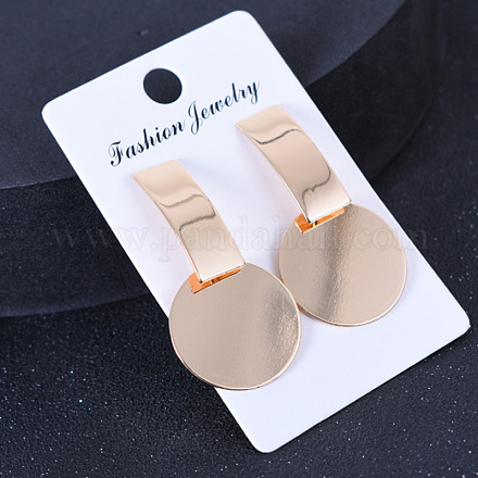 Прямоугольник с плоскими круглыми висячими серьгами-гвоздиками из сплава FS-WG163F2-01-1