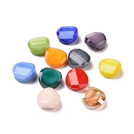 Imitation de perles de verre de jade GLAA-WH0029-03-1