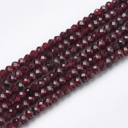 Natürlicher Granat Perlen Stränge G-R362-04-1