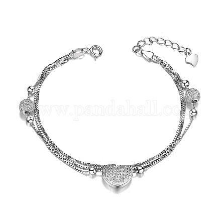 Bracelet superposé en argent sterling shegrace chic 925 JB218A-1