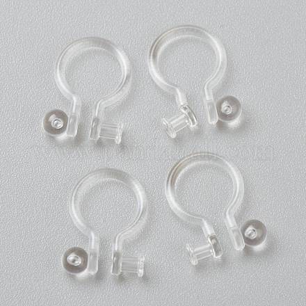 Pendientes de clip de plástico fornituras KY-P001-10E-1