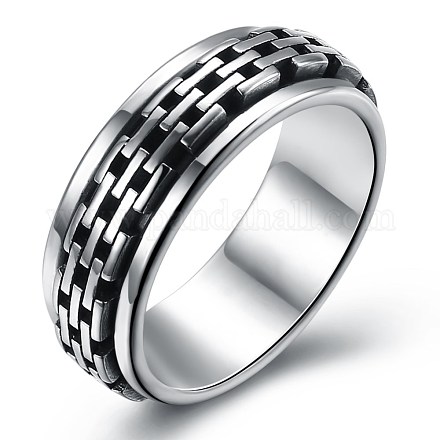 Nueva moda tailandesa anillos de plata 925 esterlina RJEW-BB33701-11-1