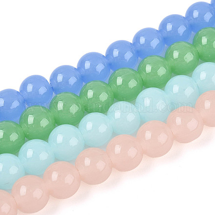 Стеклянные бусины GLAA-N058-8mm-C01-1