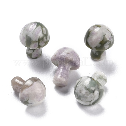 Pierre de gua sha aux champignons de jade de paix naturelle G-L570-A10-1