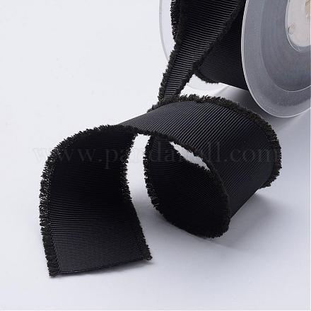 Ausgefranste Ripsbänder aus Polyester ORIB-N0002-25mm-08-1