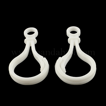 Opaque Solid Color Bulb Shaped Plastic Push Gate Snap Keychain Clasp Findings KY-R006-01-1