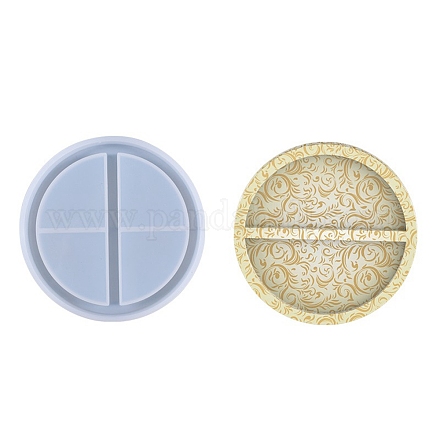 Stampi in silicone per vaschette rotonde 2 scomparti DIY-Z005-22-1