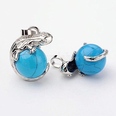 Synthetic Turquoise Pendants G-G884-D19-FF-1