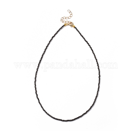 Faceted Rondelle Glass Beaded Necklaces NJEW-JN03004-09-1