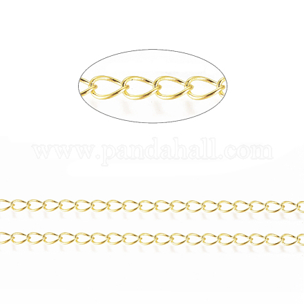 Brass Twisted Chains X-CHC-Q001-5x4mm-G-1