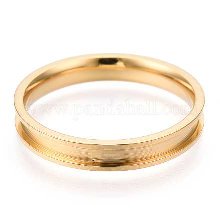 201 Stainless Steel Grooved Finger Ring Settings RJEW-TAC0017-4mm-05C-1