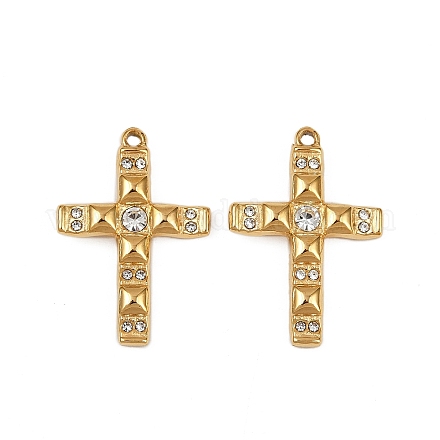 Подвески из нержавеющей стали 304 со стразами STAS-L290-38G-1