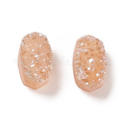 Electroplate Natural Druzy Agate Cabochons G-A205-20A-1