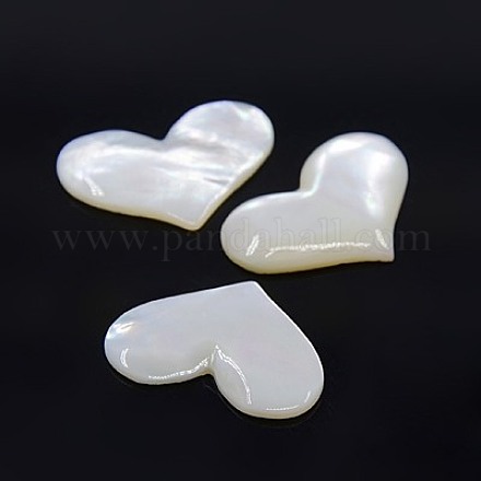 Natural White Shell Mother of Pearl Shell Cabochons SSHEL-J012-13-1