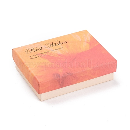 Двухцветные картонные коробки для упаковки ювелирных изделий CON-B007-04E-1