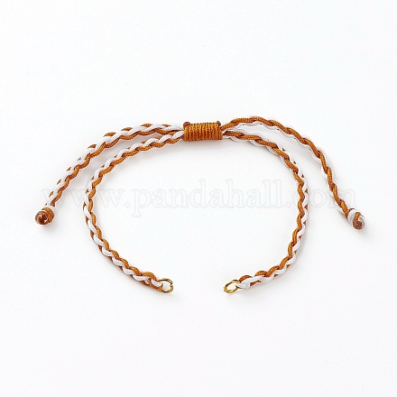 Fabrication de bracelet en cordon tressé en nylon réglable AJEW-JB00874-02-1