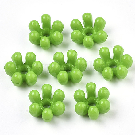 Opaque AS Plastic Bead Caps MACR-T039-021B-1