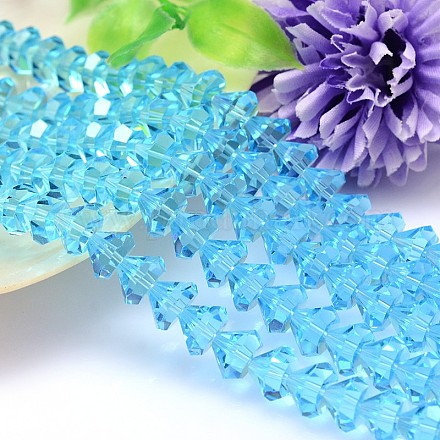 Faceted Cone Imitation Austrian Crystal Bead Strands G-M187-8mm-10A-1