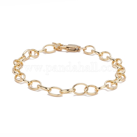 Bracelet chaîne forçat en laiton BJEW-JB07079-1