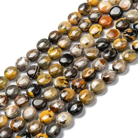 Fili di perle di diaspro naturale calabrone G-F691-03-1