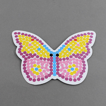 Бабочка поделки hama бисер бусины картонные шаблоны X-DIY-S002-06A-1