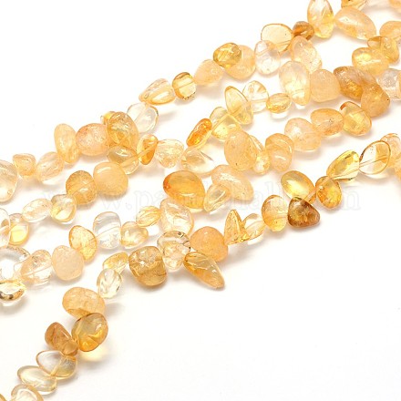 Natural Citrine Beads Strands G-O050-15-1