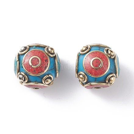 Tibetische Stil Perlen TIBEB-P001-01H-A-1