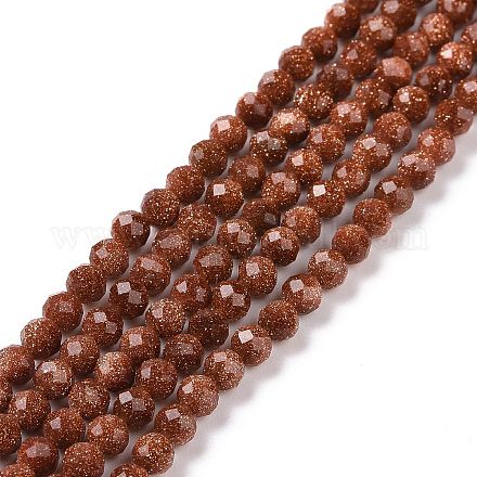 Chapelets de perles en goldstone synthétique G-E591-06B-1