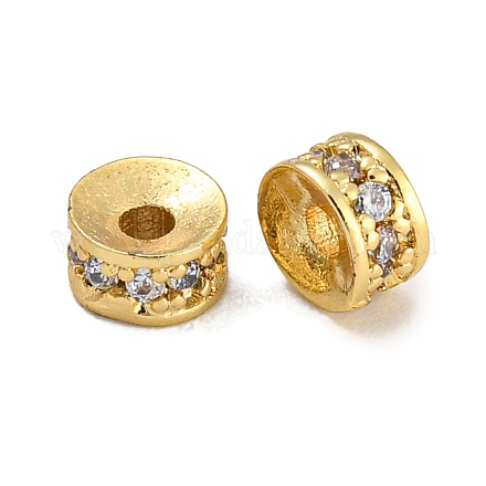 Стойки обшивки латунь микро проложить кубического циркония бусы KK-U030-29G-01-1