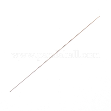 ステンレススチールピン  手作りネックレス糸脱毛用  ステンレス鋼色  100x0.2x0.1mm STAS-WH0028-02F-1