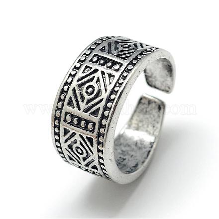 Adjustable Alloy Wide Band Cuff Finger Rings RJEW-S038-011-1
