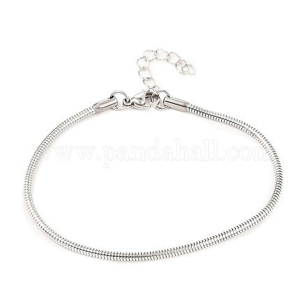 1 шт. браслеты-змейки из нержавеющей стали 304 унисекс BJEW-DJ0001-62-1