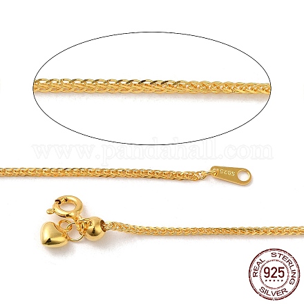 925 Weizenketten-Halskette aus Sterlingsilber für Frauen STER-I021-02C-G-1