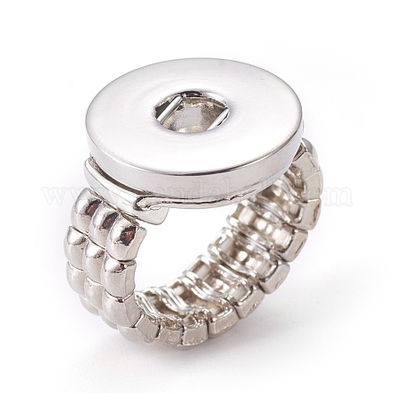 Adjustable Alloy DIY Button Snap Ring Components X-PALLOY-R009-1