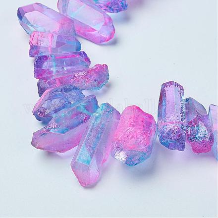 Perles de cristal de quartz naturel pointues G-G959-05B-1