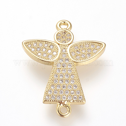 Long-Lasting Plated Brass Micro Pave Cubic Zirconia Links X-ZIRC-S053-17G-1