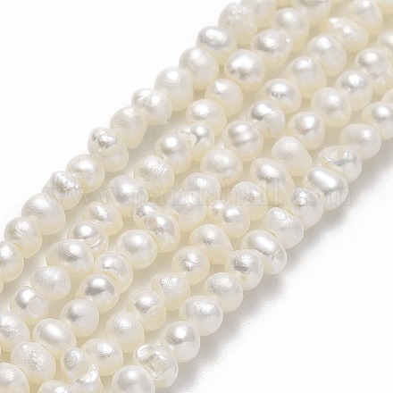 Fili di perle di perle d'acqua dolce coltivate naturali PEAR-F018-02A-1