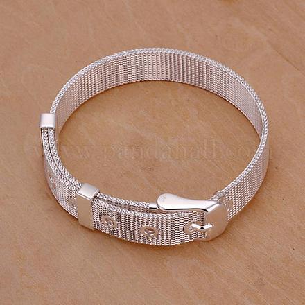 Bracelets de montre de la chaîne bande de conception laiton maille pour les femmes BJEW-BB12597-1