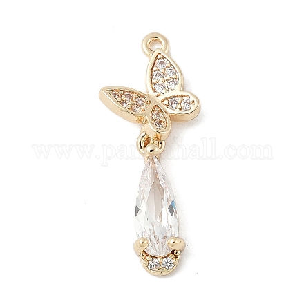 Латунные микро проложить кубического циркония подвески KK-M326-04G-1