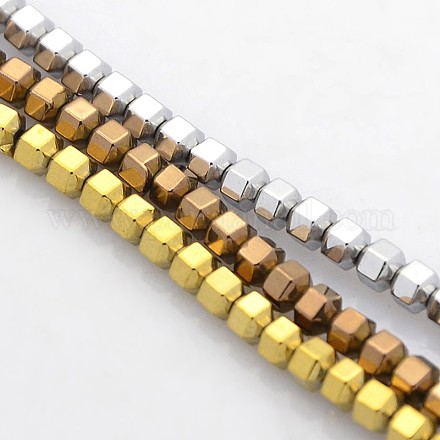 Chapelets de perles en hématite synthétique sans magnétiques G-J215-M-1