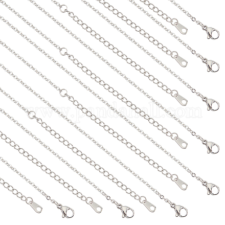 Nbeads cadena de collar de 20 hilo con cierre de mosquetón NJEW-NB0001-08-1