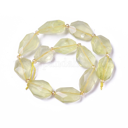Natural Lemon Quartz Beads Strands G-P422-21-1