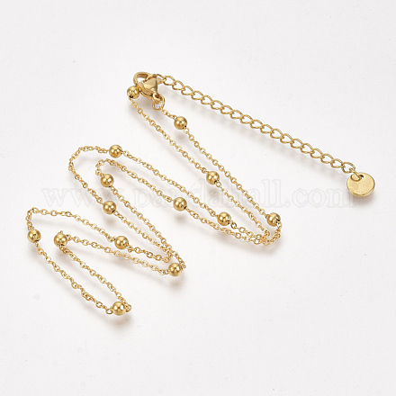Ion Plating(IP) 304 Stainless Steel Chain Necklaces NJEW-S383-102G-1